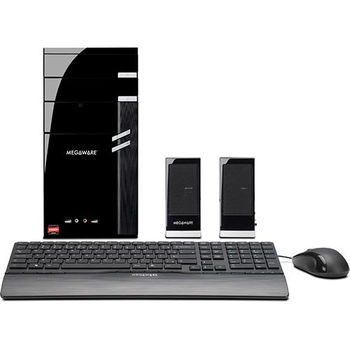 Computador Megaware com AMD Dual Core 2GB 500GB Windows 7